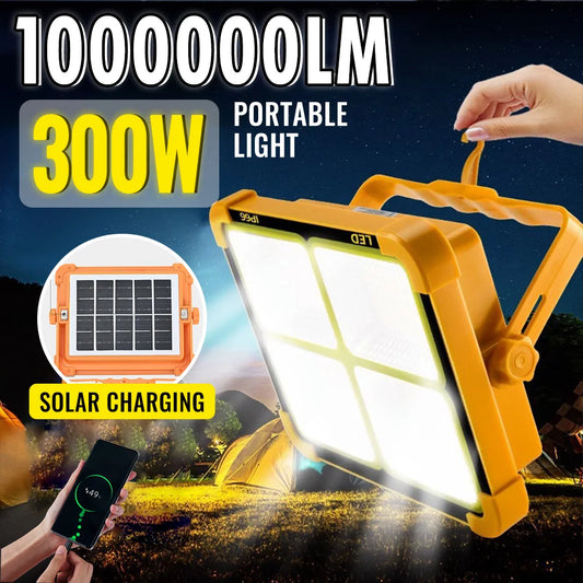 20000mAh Solar  Rechargeable Camping Lantern High Power Bank LED Tent Lights Powerful Magnet Flashlight Outdoor Emergency Lamp