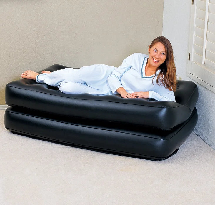 Hot Sale 5 in 1 Inflatable Sofa Bed,fast Delivery Inflatable air Sofa Bed,air Filled Inflatable Sofa Furniture  in STOCK
