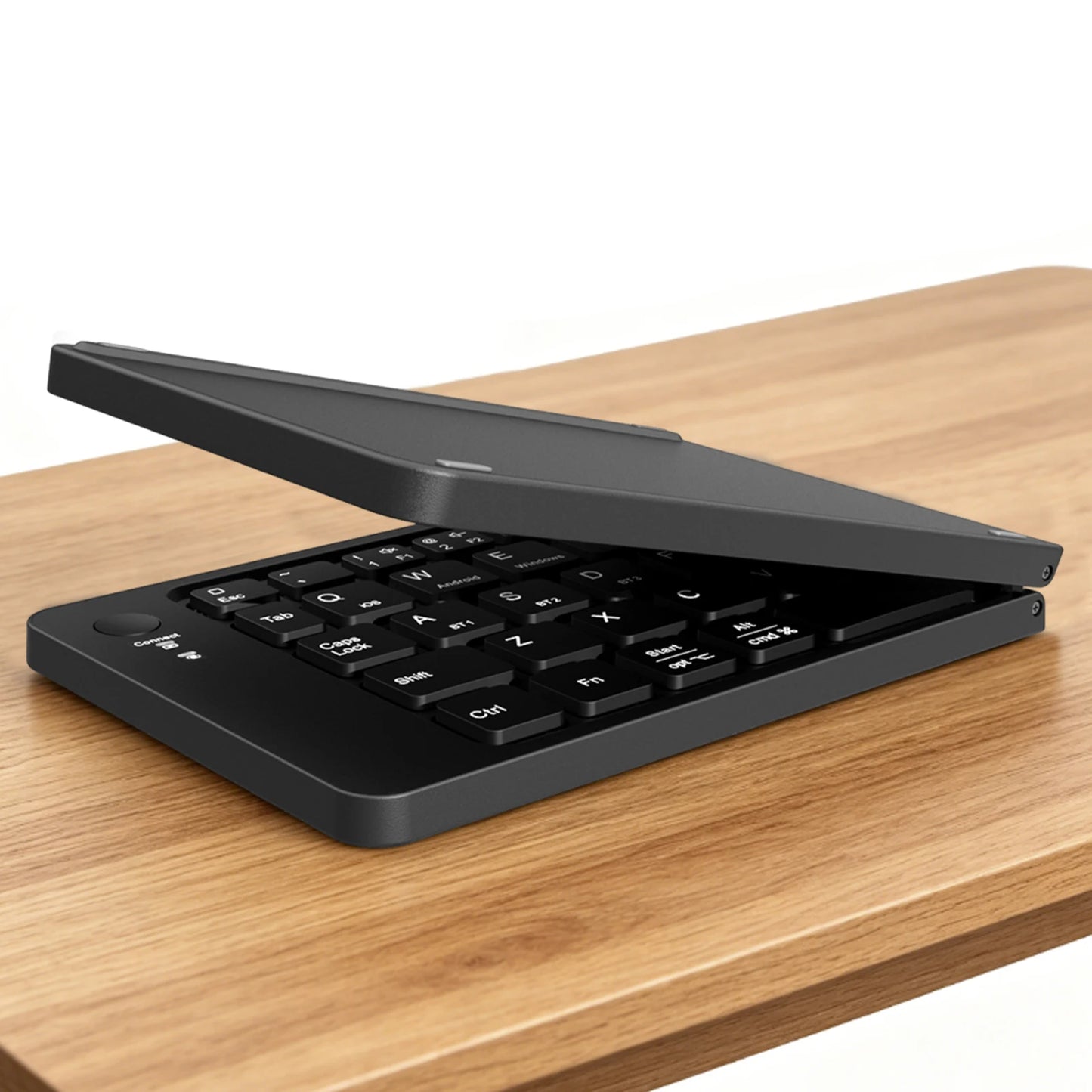 Portable BT Key Pad Magnetic Lock Ultra-Thin Folding Keyboards Type-C Charging Travel Wireless Keyboards for Smartphone/Tablet
