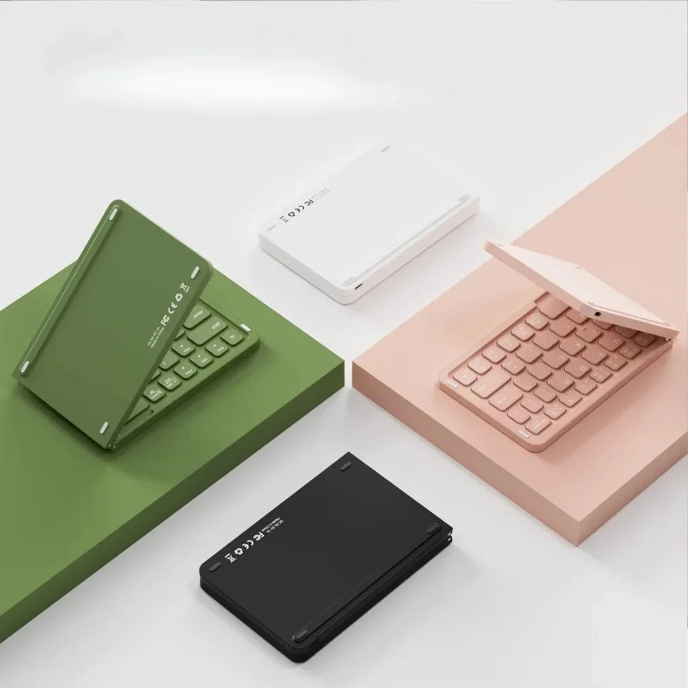 Portable Wireless  BT Foldable Keyboard for IOS/Android/Windows Tablet Mobile Phone Portable Keyboard Computer Accessories