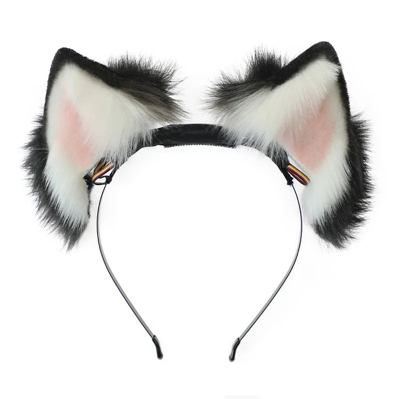 Rechargable Electric Moving Cat Ear Hairband Girl Gift Cosplay Props Carnival Halloween Club Masquerade Party Headwear