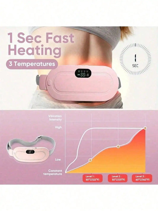 2026 Electric Heating Waist Massage Belt Abdominal Heating Cold-Proof Uterine Belt 3 Level Hot Compress Rechargeable