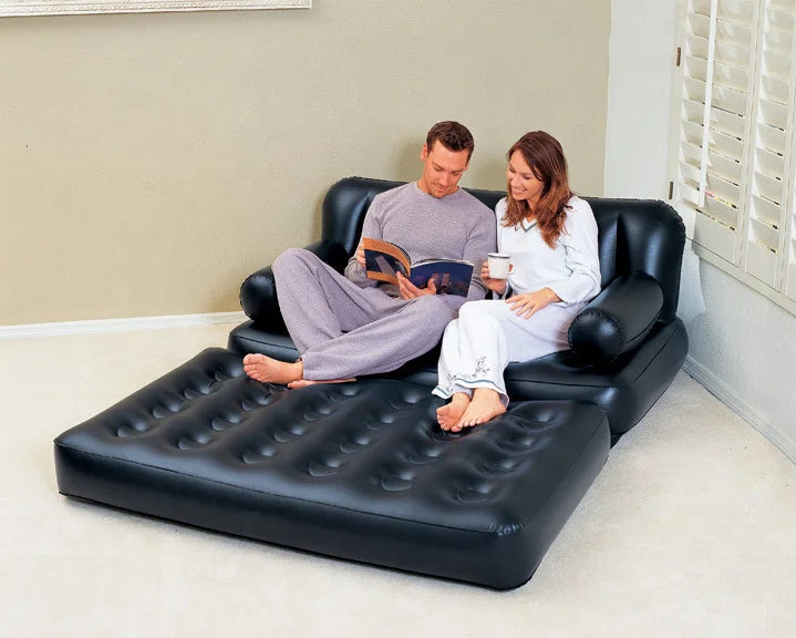 Hot Sale 5 in 1 Inflatable Sofa Bed,fast Delivery Inflatable air Sofa Bed,air Filled Inflatable Sofa Furniture  in STOCK